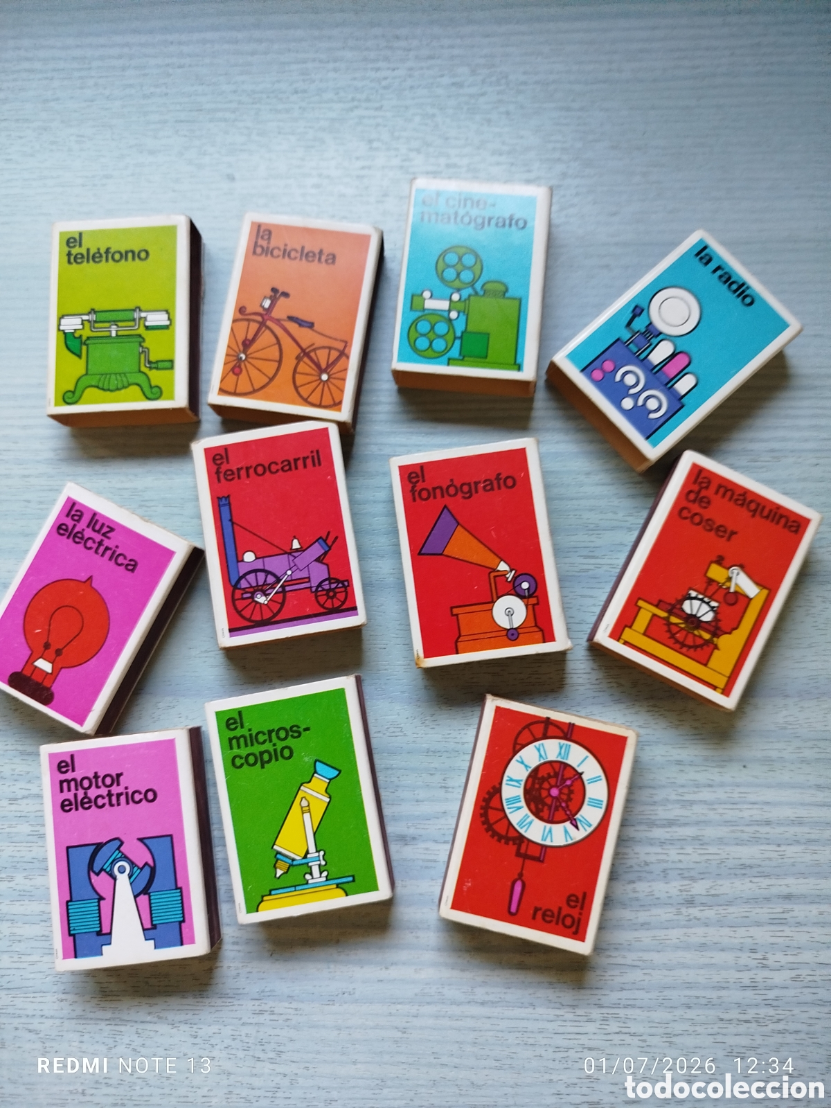 Cajas de cerillas: 11 CAJAS CERILLAS PIRINEO SERIE INVENTOS