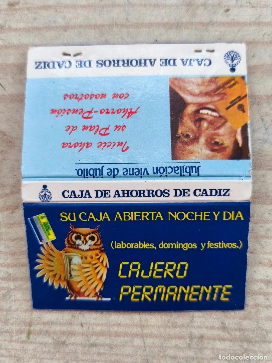 Cajas de cerillas: Carterita De Cerillas - Caja de Ahorros de C&aacute;diz - 001