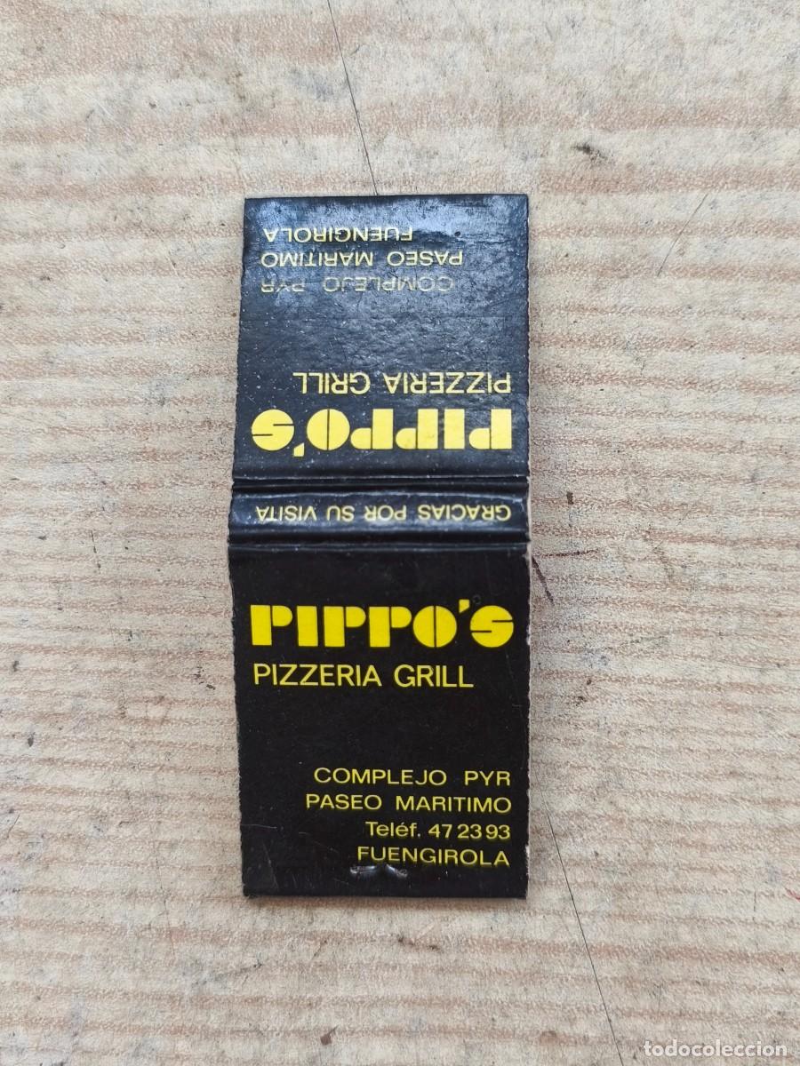 Cajas de cerillas: Carterita De Cerillas - Pippo's Pizzeria Grill - Fuengirola - 045