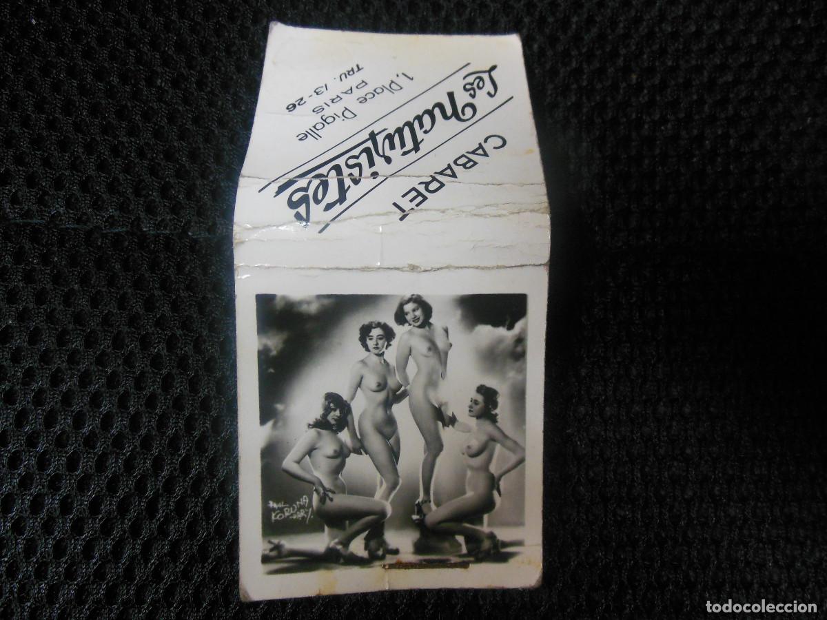 Cajas de cerillas: CAJA DE CERILLAS FOTOGRAF&Iacute;A DESNUDO MUJER CABARET LES NATURISTES DE PARIS
