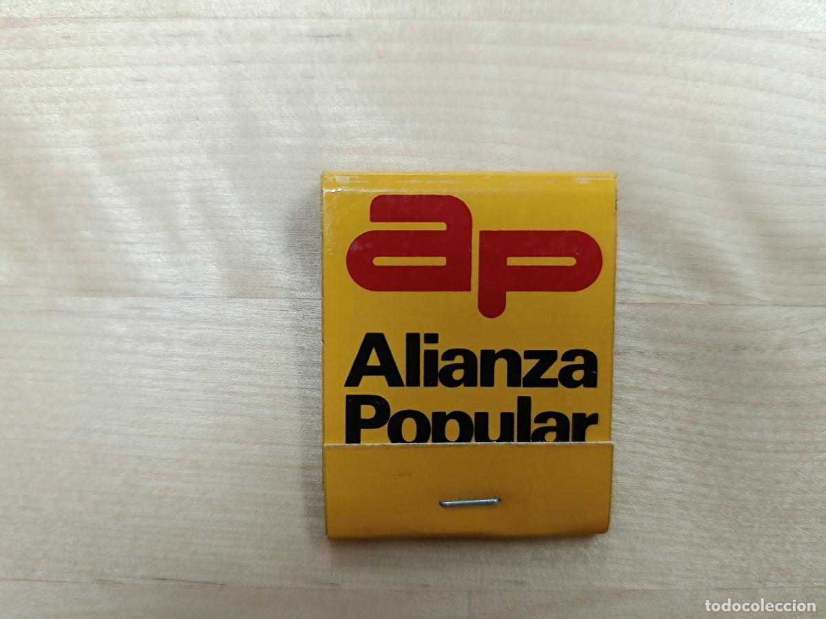 Cajas de cerillas: CAJA DE CERILLAS ALIANZA POPULAR A&Ntilde;OS 70