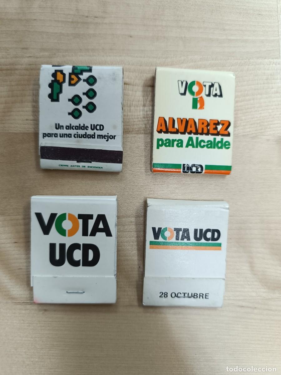 Cajas de cerillas: LOTE 4 CAJAS DE CERILLAS UCD A&Ntilde;OS 1979-1983