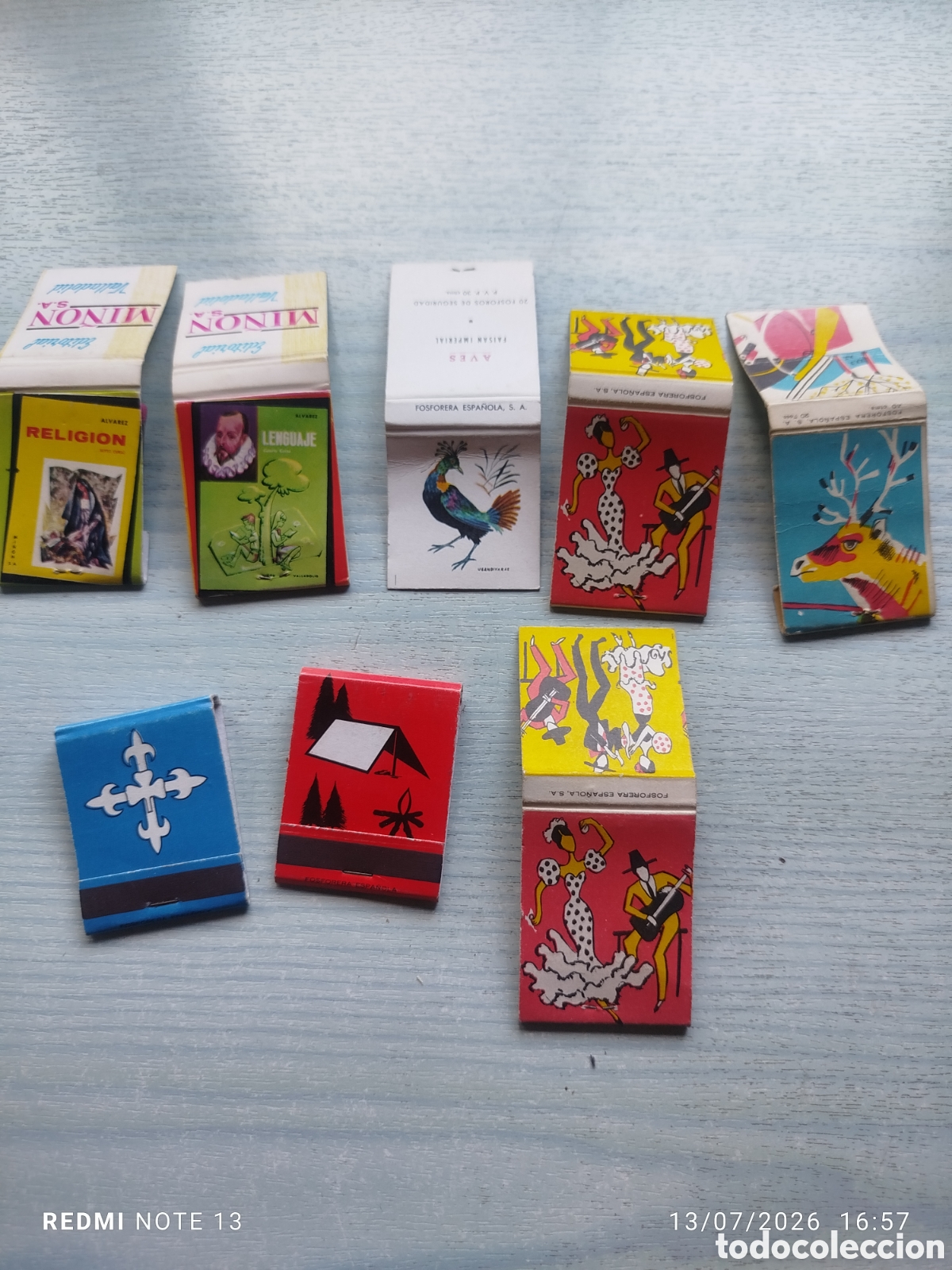 Cajas de cerillas: lote 8 cajas cerillas tema variado.ver foto