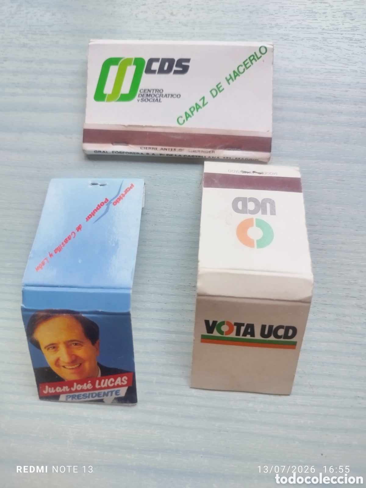 Cajas de cerillas: lote 3 cajas cerillas tema politica.ver foto