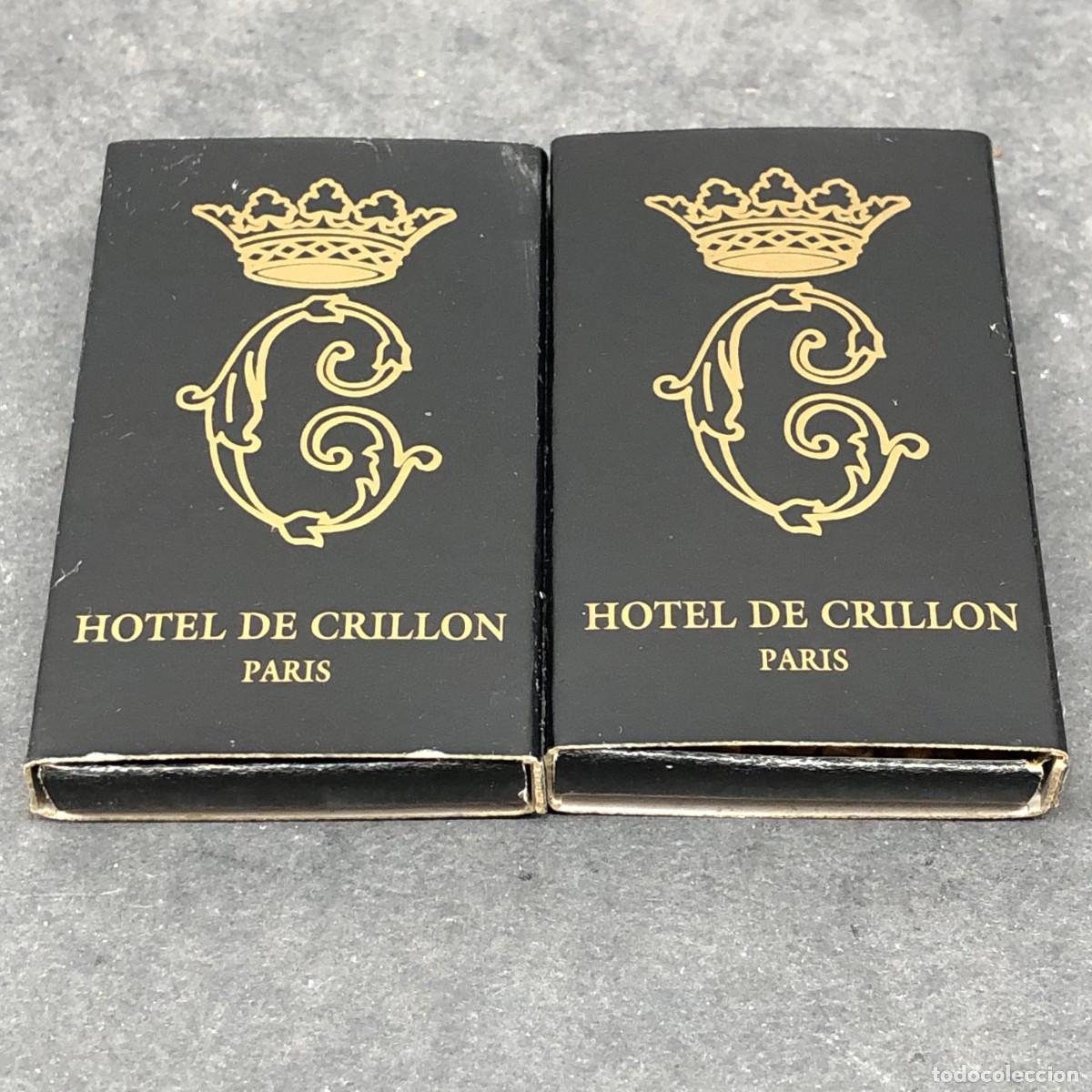 Cajas de cerillas: LOTE 2 CAJAS DE CERILLAS - HOTEL DE CRILLON, PARIS - 6 X 3,5 CM / 1749