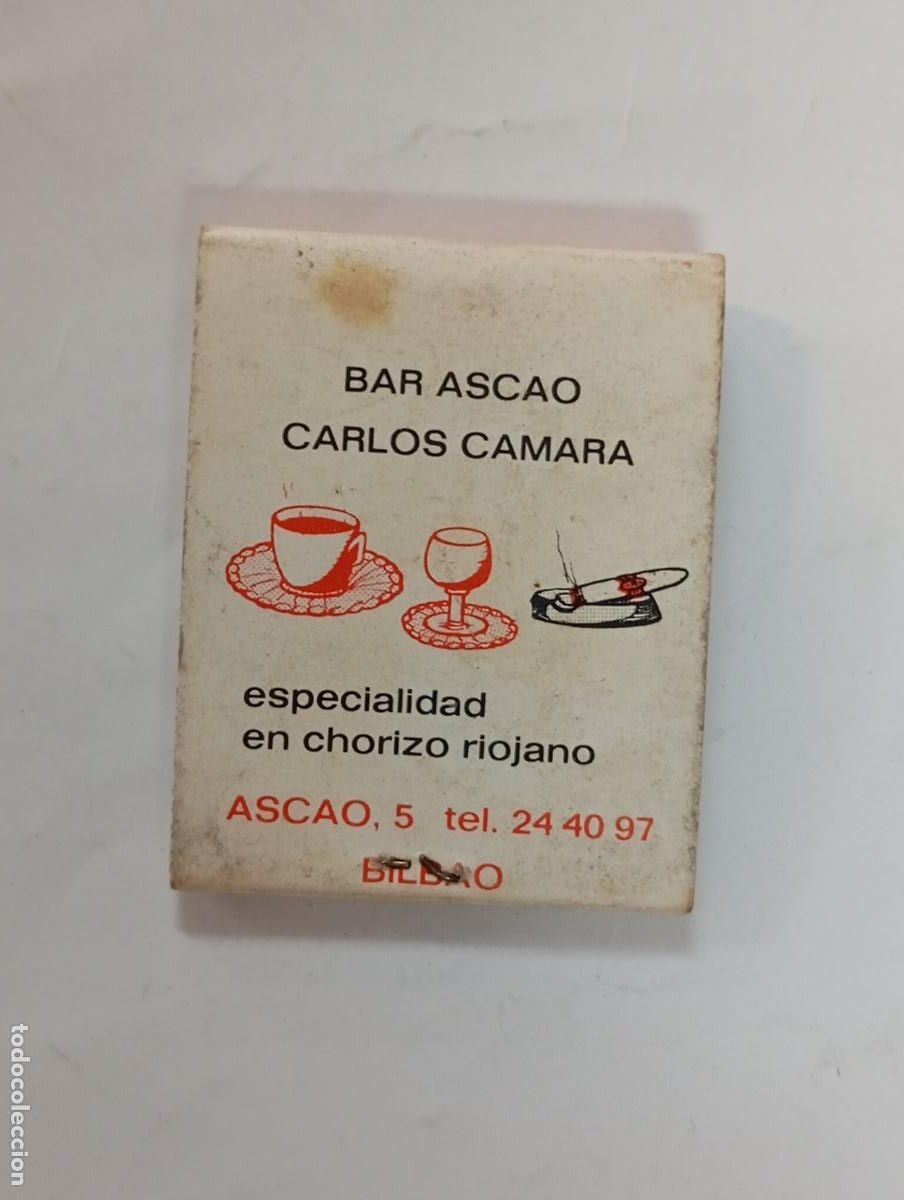 Cajas de cerillas: CAJA DE CERILLAS BAR ASCAO BILBAO. PN19