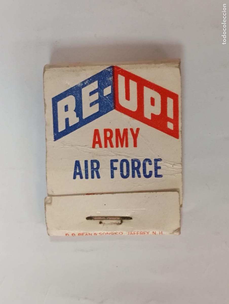 Cajas de cerillas: CAJA DE CERILLAS RE-UP ARMY AIR FORCE. PN19