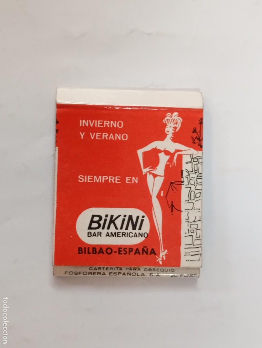Cajas de cerillas: CAJA DE CERILLAS BIKINI BAR BILBAO. PN19