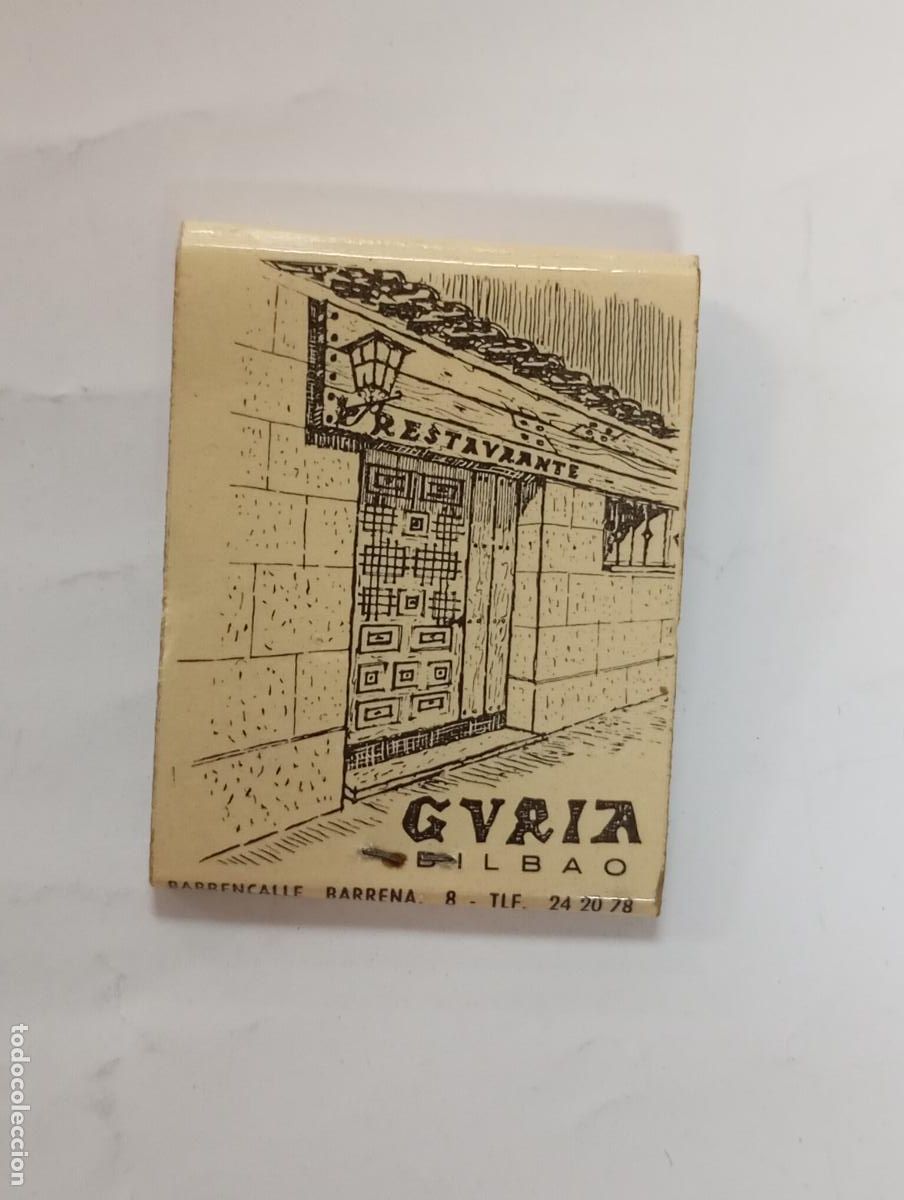 Cajas de cerillas: CAJA DE CERILLAS BAR GURIA BILBAO. PN19
