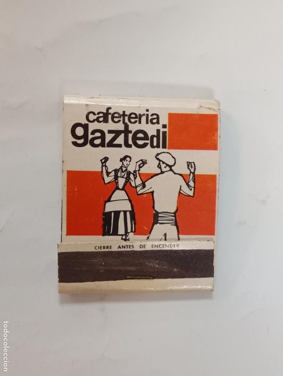Cajas de cerillas: CAJA DE CERILLAS CAFETER&Iacute;A GAZTEDI BILBAO. PN19