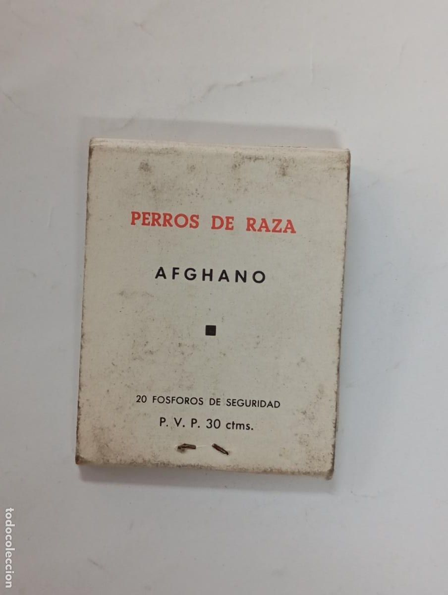 Cajas de cerillas: CAJA DE CERILLAS PERROS DE RAZA AFGHANO. PN19