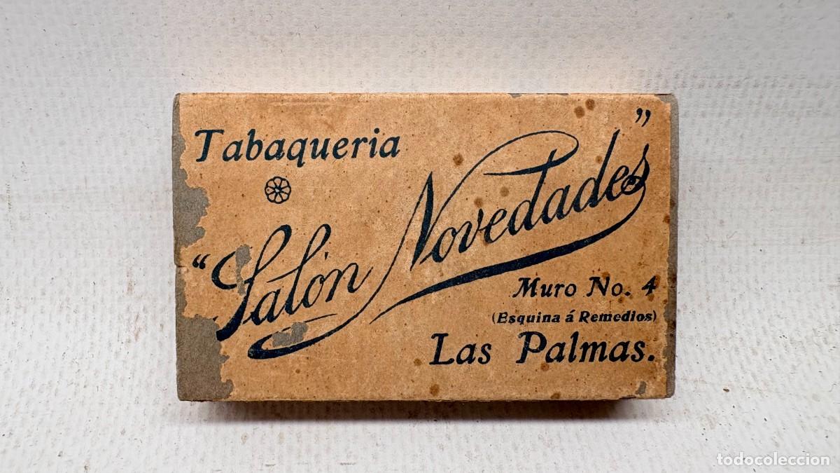 Cajas de cerillas: CAJA CERILLAS TABAQUER&Iacute;A SAL&Oacute;N NOVEDADES LAS PALMAS CUBA TABACOS HABANA