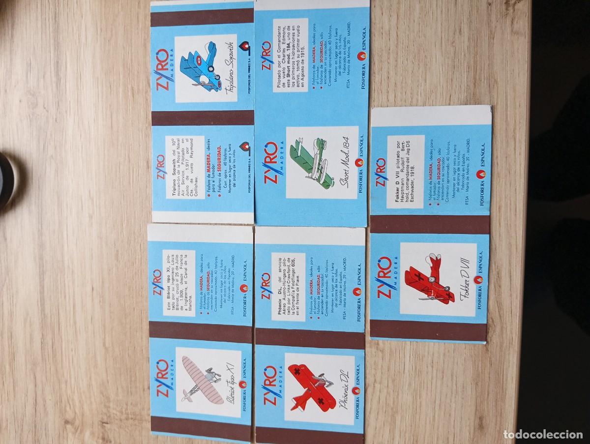Cajas de cerillas: LOTE DE 5 CARATULAS CAJAS DE CERILLAS DE AVIONES ANTIGUOS FOSFORERA ESPA&Ntilde;OLA