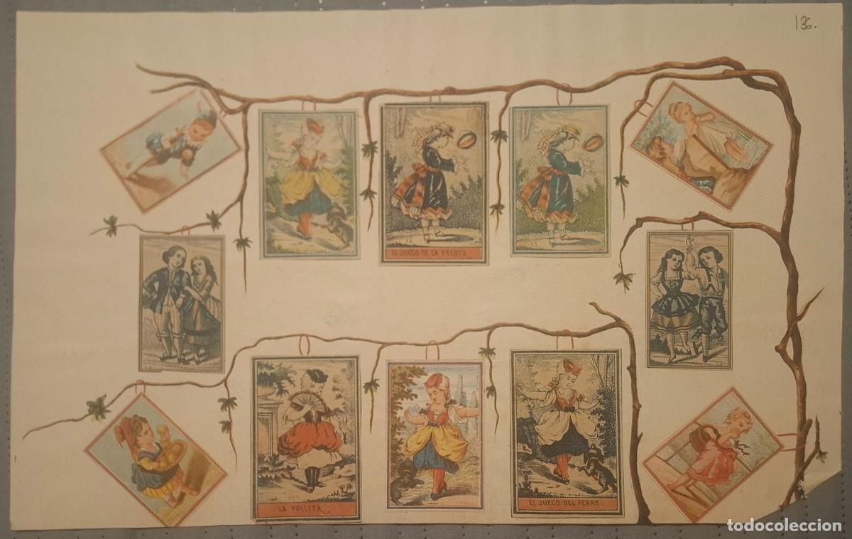 Cajas de cerillas: Lamina con 21 cromos del S. XIX de cajas de cerillas ( ambas caras)