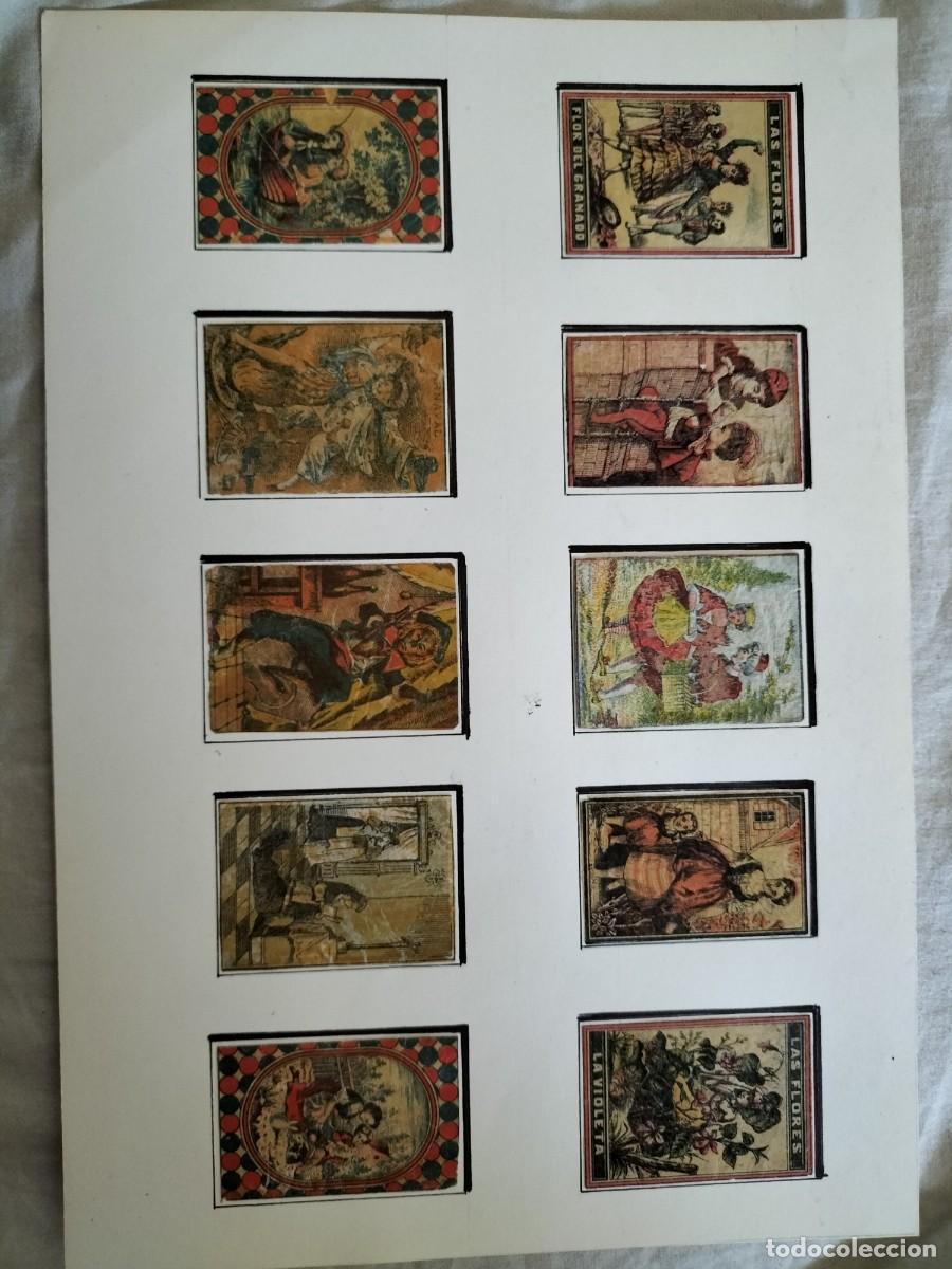 Cajas de cerillas: LAMINA CON 10 envueltas -CROMOS DEL S. XIX DE CAJAS DE CERILLAS