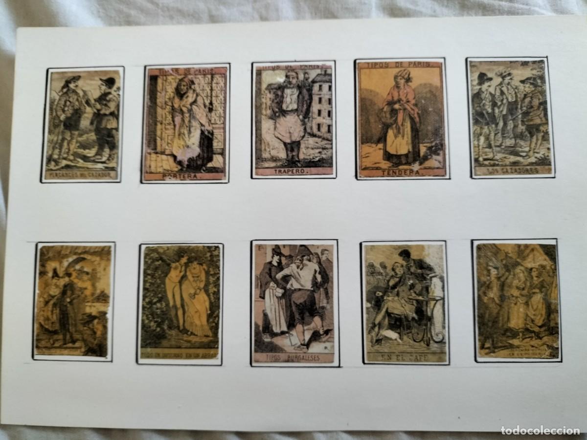 Cajas de cerillas: LAMINA CON 10 etiquetas CROMOS DEL S. XIX DE CAJAS DE CERILLAS