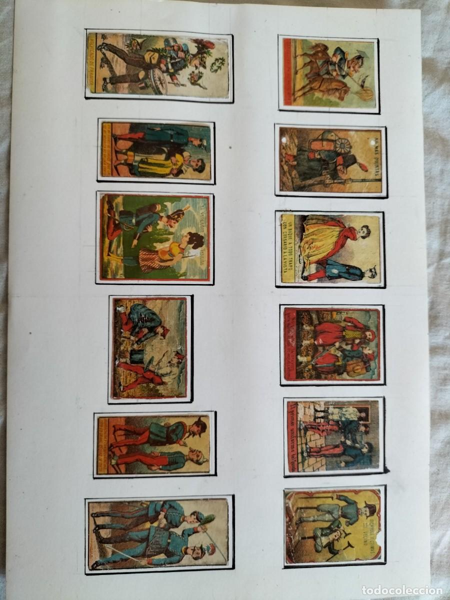 Cajas de cerillas: LAMINA CON 12 CROMOS DEL S. XIX DE CAJAS DE CERILLAS