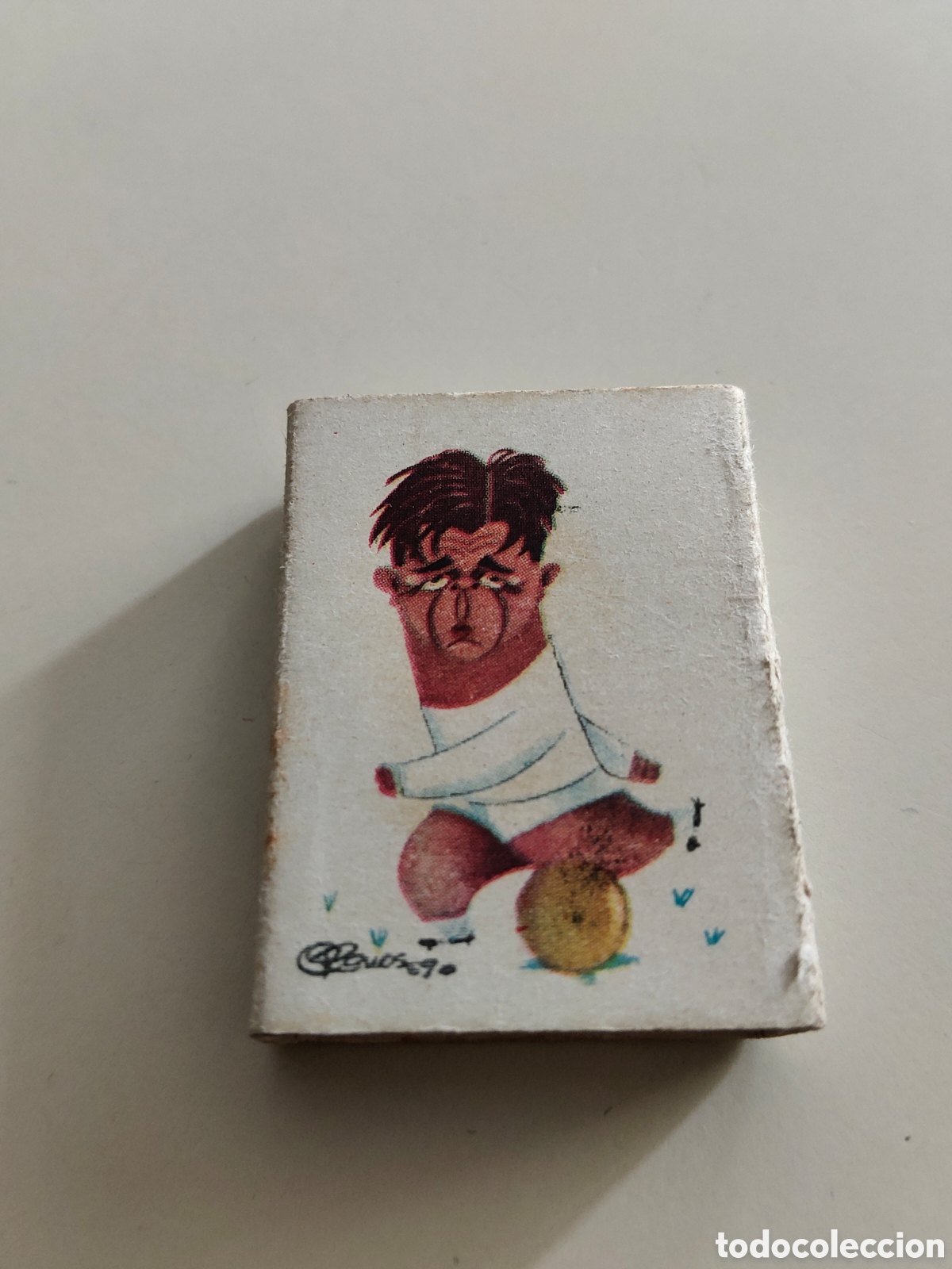 Cajas de cerillas: Caja de cerillas a&ntilde;o 1959 Jugador futbol Puskas Real Madrid Caricatura de Cronos N&uacute;mero 29