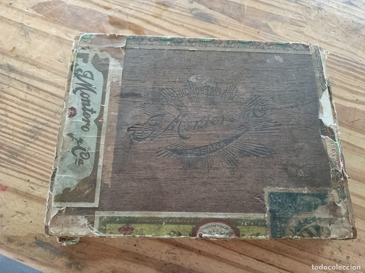 Cajas de cerillas: ANTIGUO. CAJA VACIA DE MADERA CIGARROS MONTERO HABANA