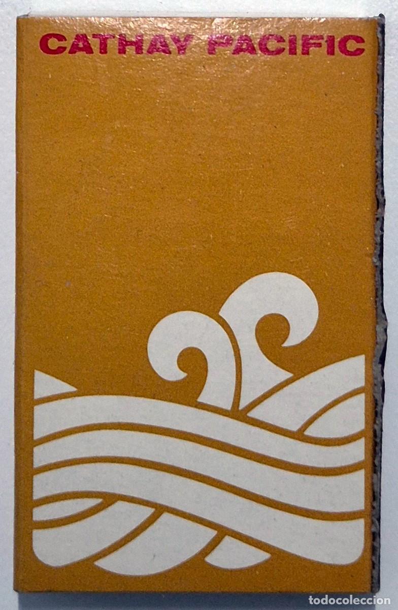 Cajas de cerillas: Caja de cerillas Cathay Pacific (Hong-Kong) D&eacute;cada de los 60/70. Completa