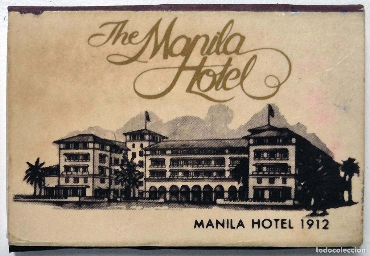 Cajas de cerillas: Caja de cerillas Filipinas. The Manila Hotel / Philippine Airlines. D&eacute;cada de los 60/70. Completa