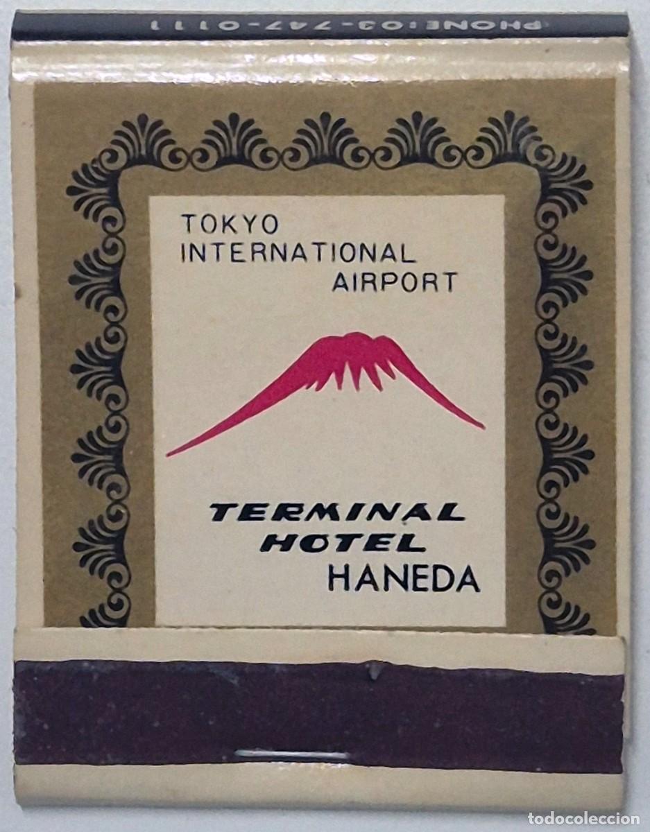Cajas de cerillas: Carpeta de cerillas Jap&oacute;n. Terminal Hotel-Tokyo International Airport. D&eacute;cada de los 60/70. Completa