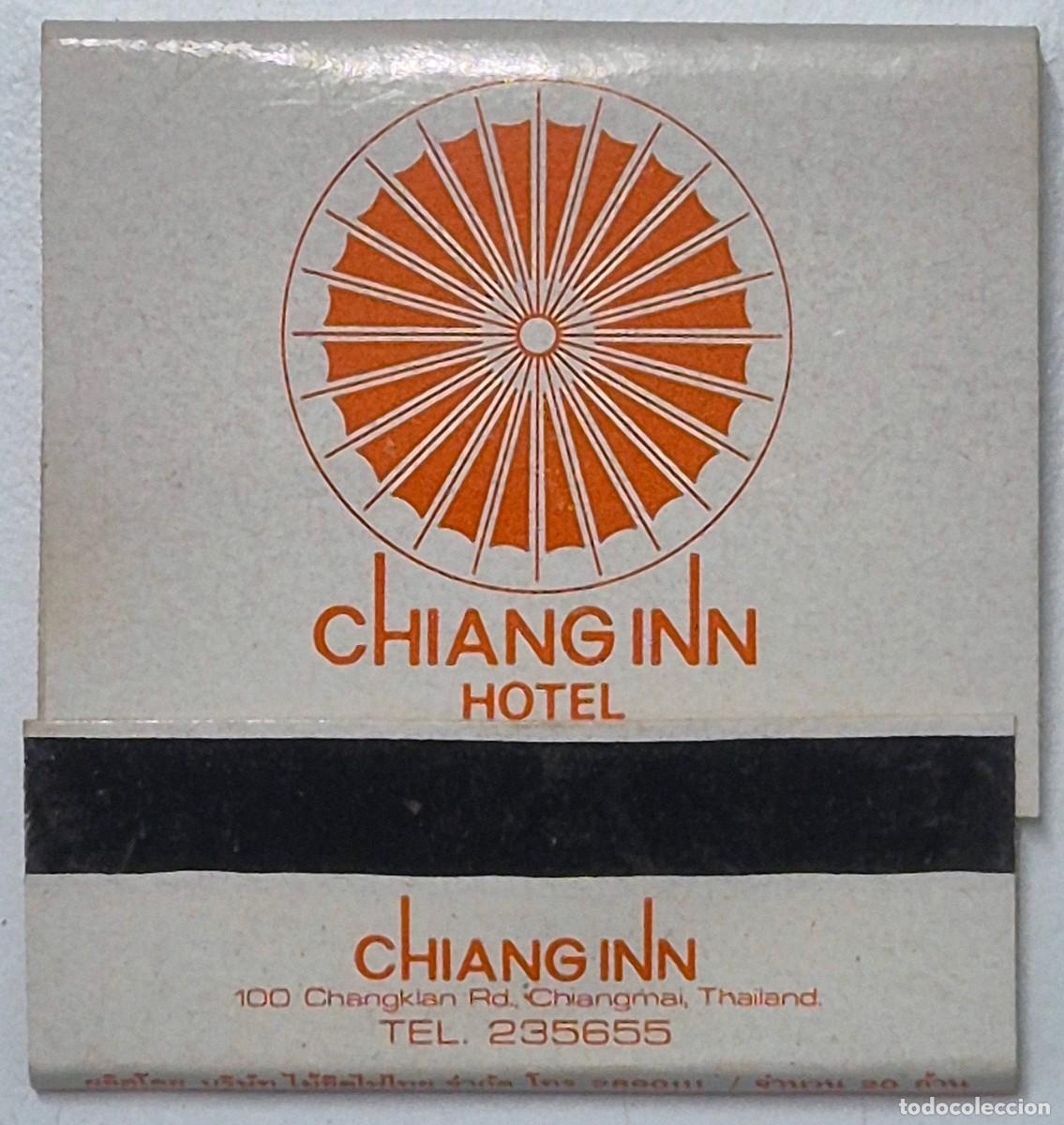 Cajas de cerillas: Carpeta de cerillas Tailandia. Chiang Inn Hotel. D&eacute;cada de los 60/70. Completa