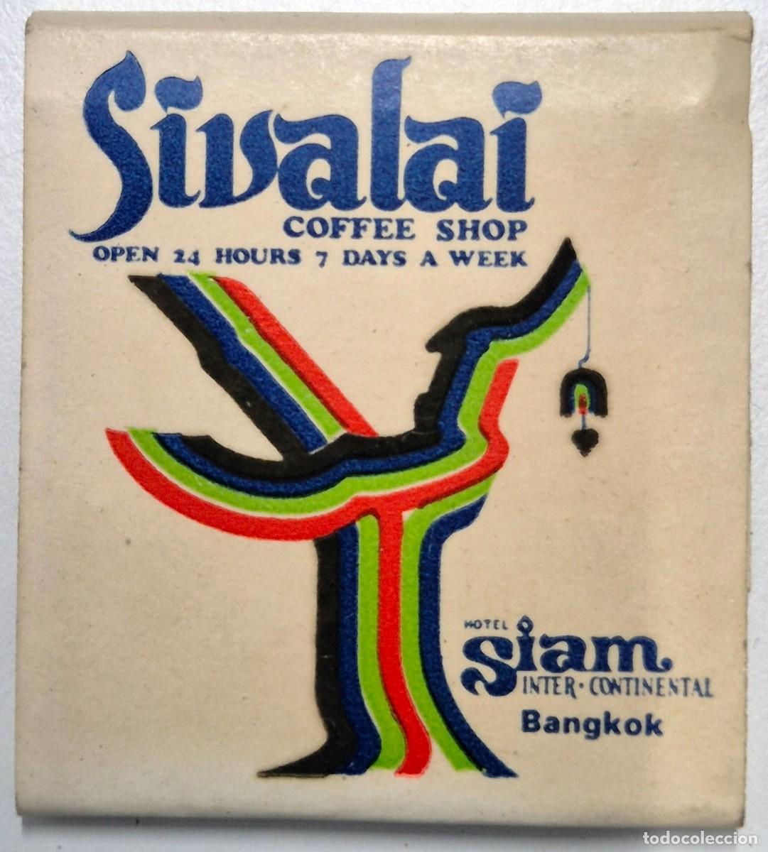Cajas de cerillas: Carpeta de cerillas Tailandia. Sivalai Coffee Shop (Bangkok) D&eacute;cada de los 60/70. Completa