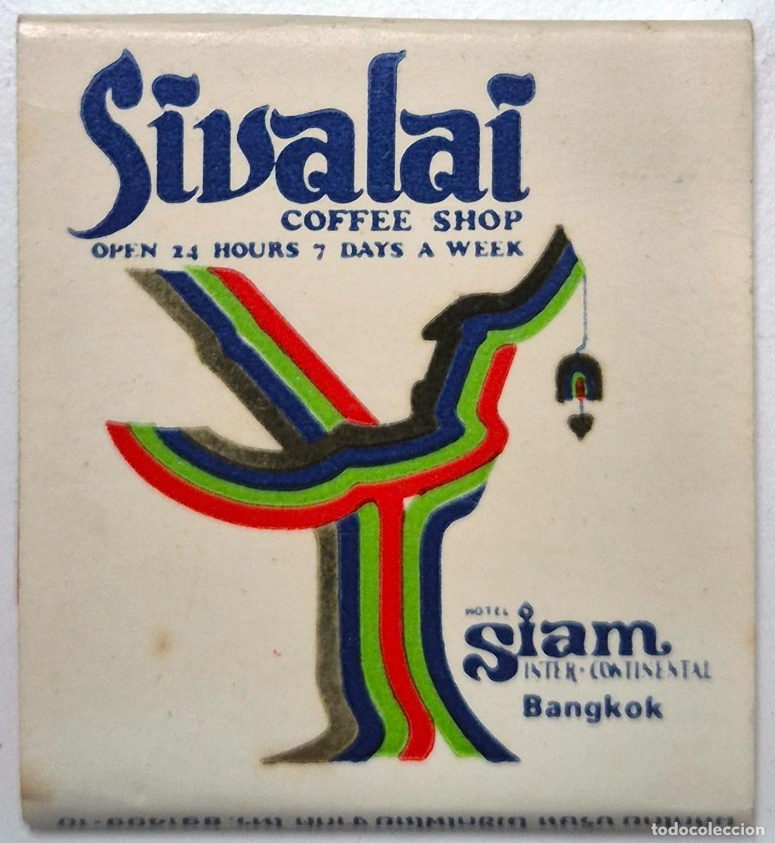 Cajas de cerillas: Carpeta de cerillas Tailandia. Sivalai Coffee Shop (Bangkok) D&eacute;cada de los 60/70. Completa