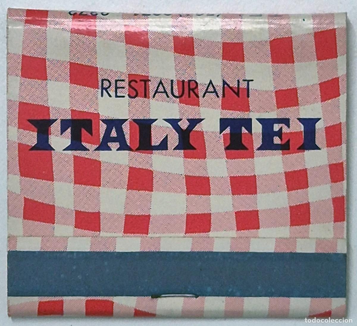 Cajas de cerillas: Carpeta de cerillas Asia. Italy Tei Restaurant. D&eacute;cada de los 60/70. Completa