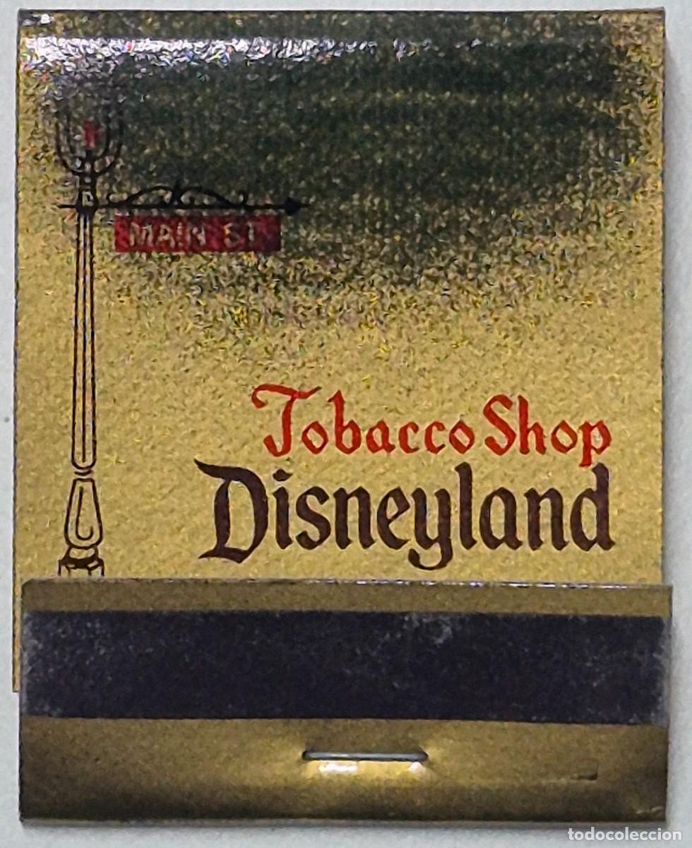 Cajas de cerillas: Caja de cerillas Tobacco Shop Disneyland (Anaheim, California) D&eacute;cada de los 70. Completa
