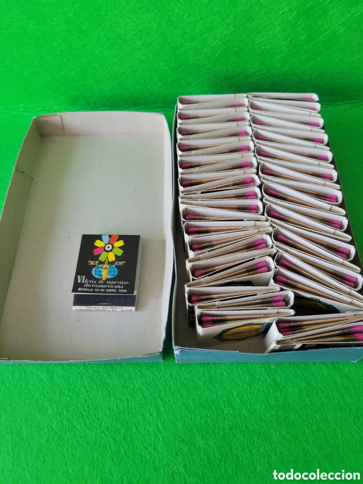 Cajas de cerillas: CAJA CON 46 CARTERILLAS DE CERILLAS DE LA VI FERIA DE MUESTRAS DE SEVILLA A&Ntilde;O 1966