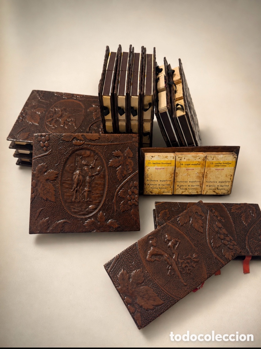 Cajas de cerillas: Lote 17 cerilleros vintage espa&ntilde;oles &middot; Fosforera Espa&ntilde;ola S.A. &middot; antiguo stock sin estrenar