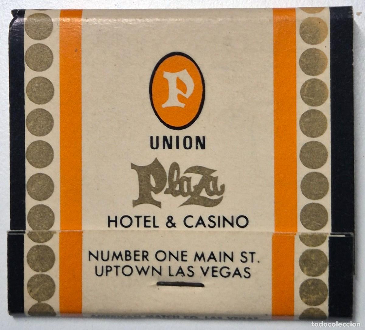 Cajas de cerillas: Caja de cerillas USA. Union Plaza Hotel & Casino (Las Vegas) D&eacute;cada de los 60/70. Completa
