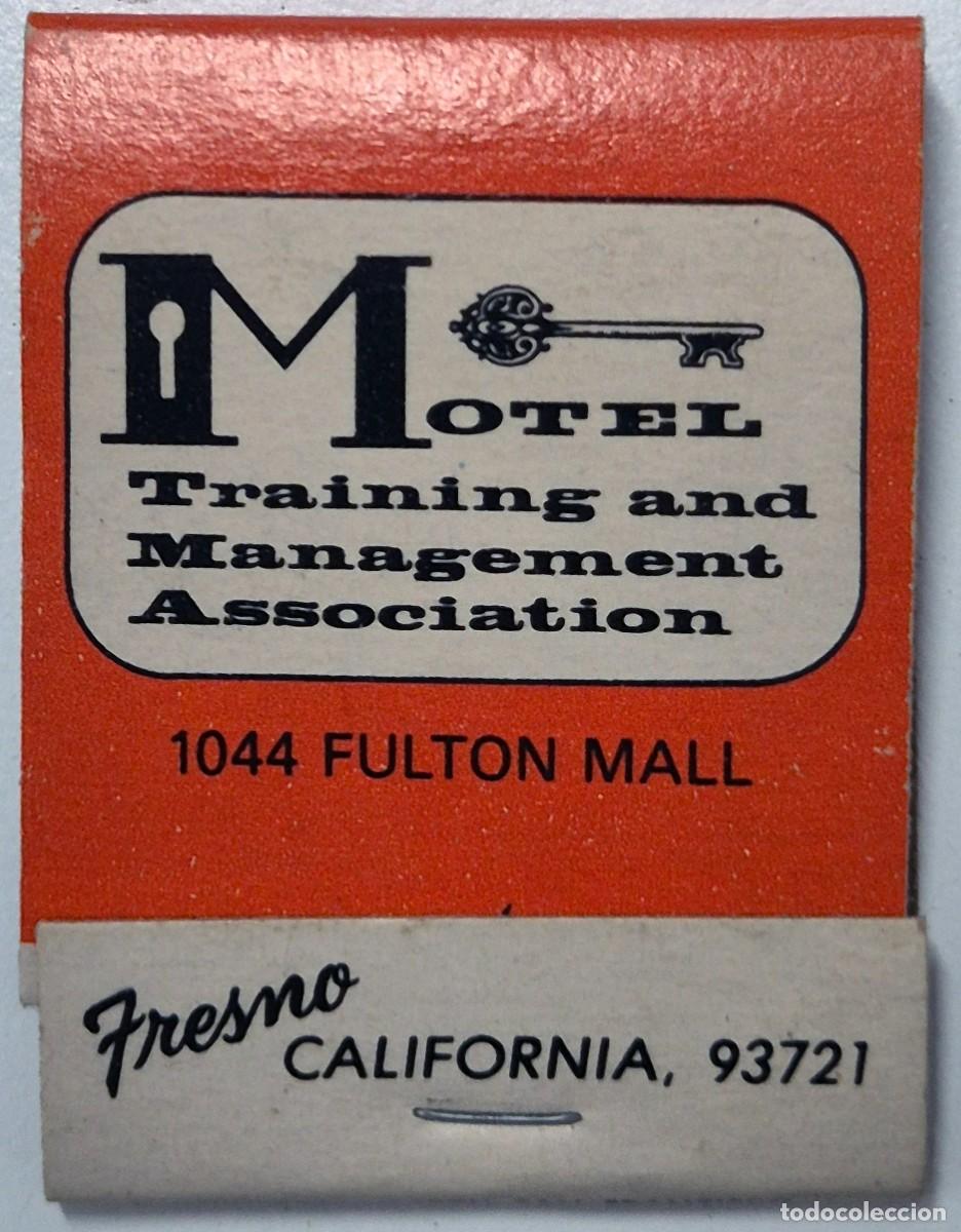 Cajas de cerillas: Caja de cerillas USA. Motel Training and Management Association (Fresno, California) Completa
