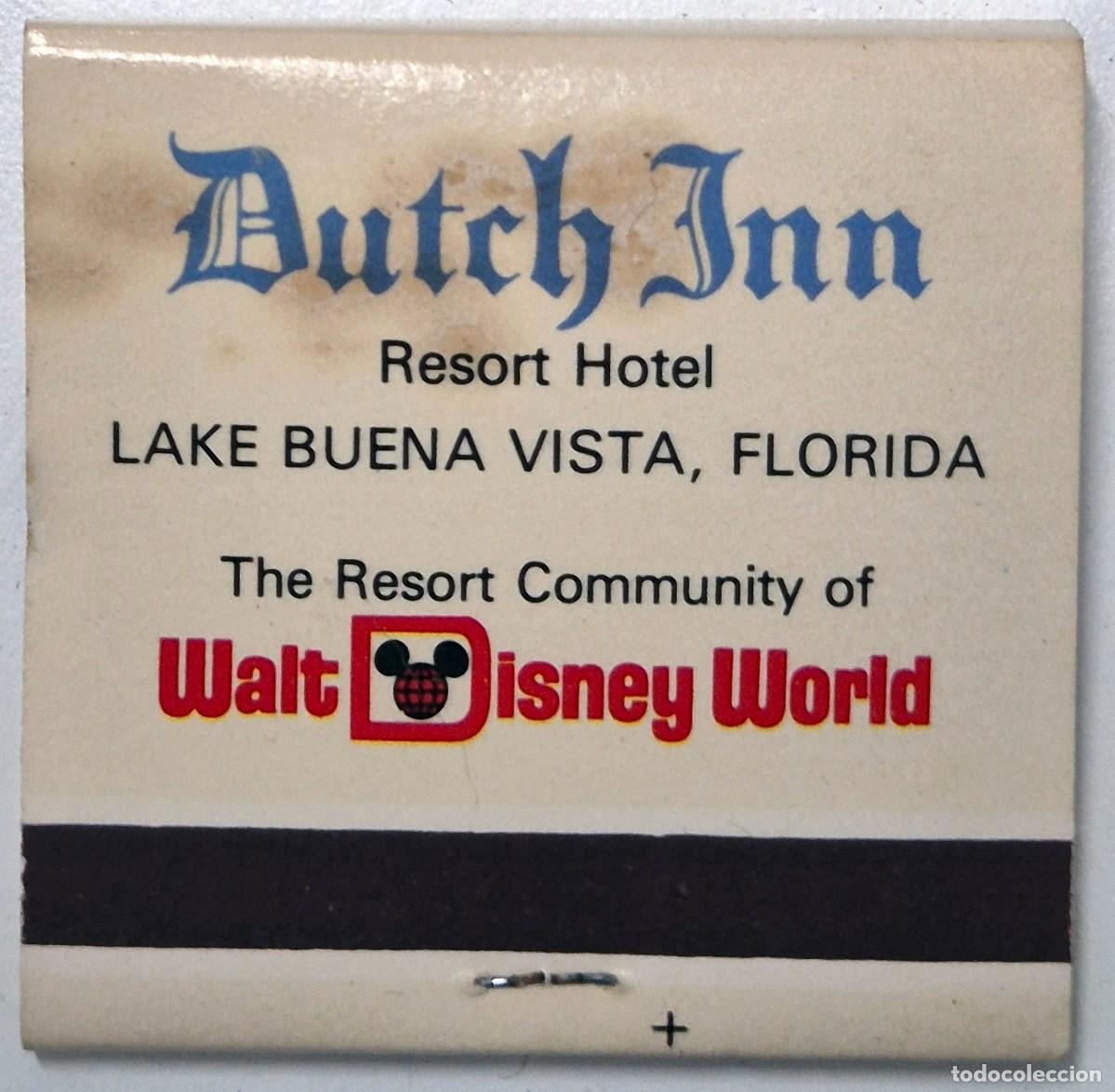 Cajas de cerillas: Caja de cerillas USA. Dutch Inn Resort Hotel (Walt Disney World, Florida) Completa
