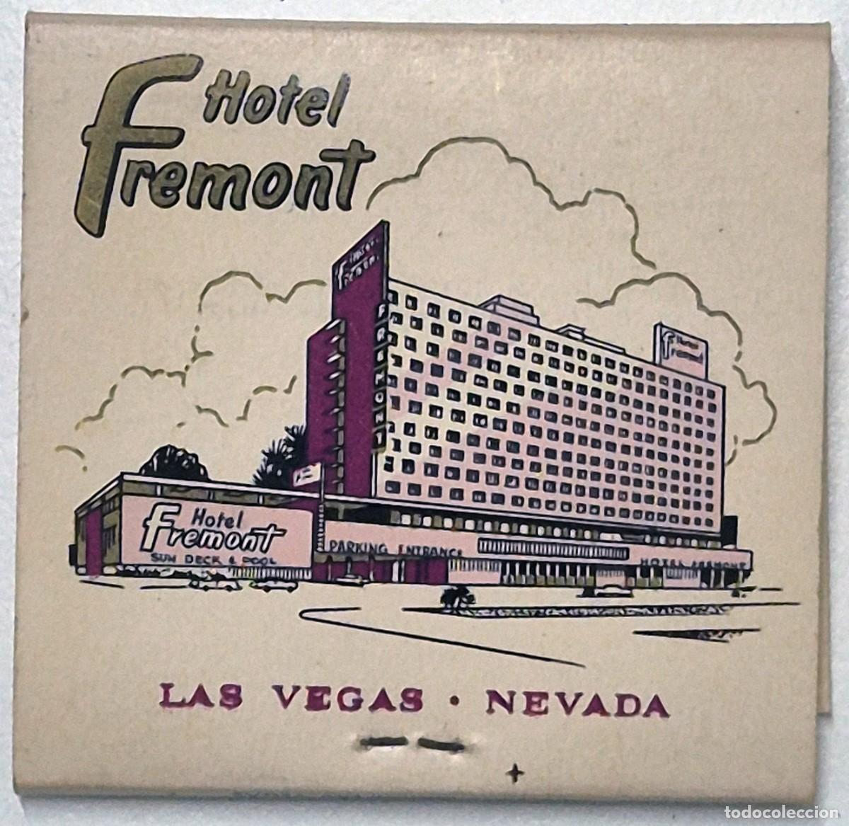 Cajas de cerillas: Caja de cerillas USA. Hotel Fremont & Casino (Las Vegas) D&eacute;cada de los 60/70. Completa