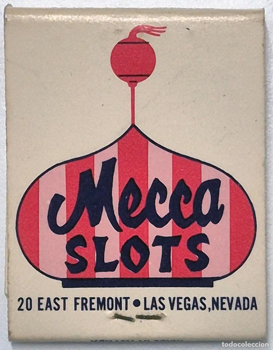 Cajas de cerillas: Caja de cerillas USA. Mecca Slots (Las Vegas) D&eacute;cada de los 60/70. Completa