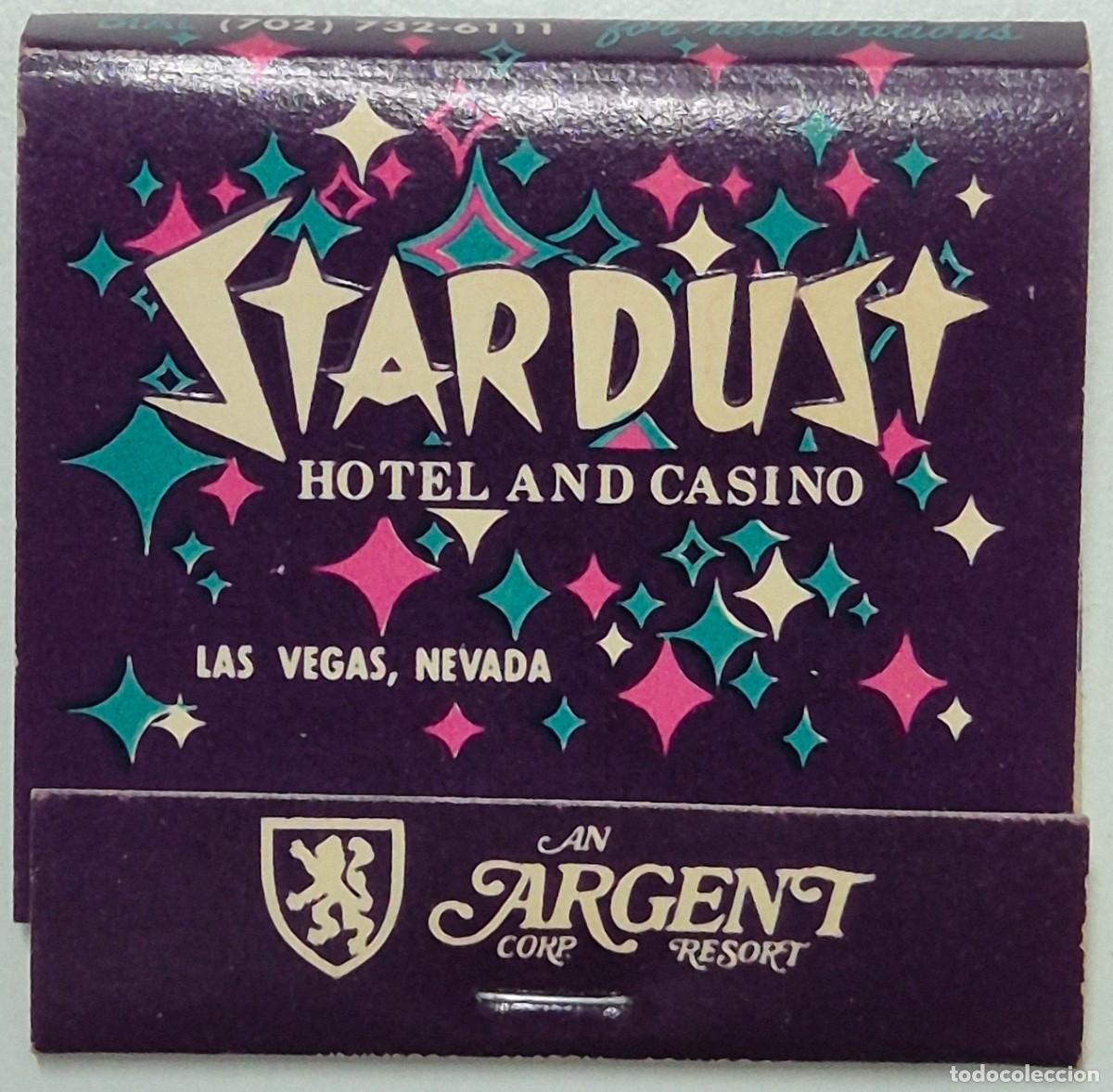 Cajas de cerillas: Caja de cerillas USA. Stardust Hotel & Casino (Las Vegas) D&eacute;cada de los 60/70. Completa
