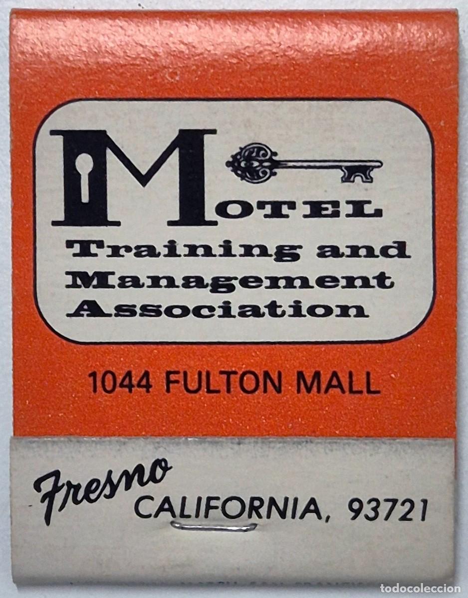 Cajas de cerillas: Caja de cerillas USA. Motel Training and Management Association (Fresno, California) Completa