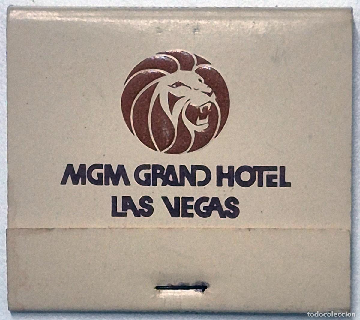 Cajas de cerillas: Caja de cerillas USA. MGM Grand Hotel (Las Vegas) D&eacute;cada de los 60/70. Completa