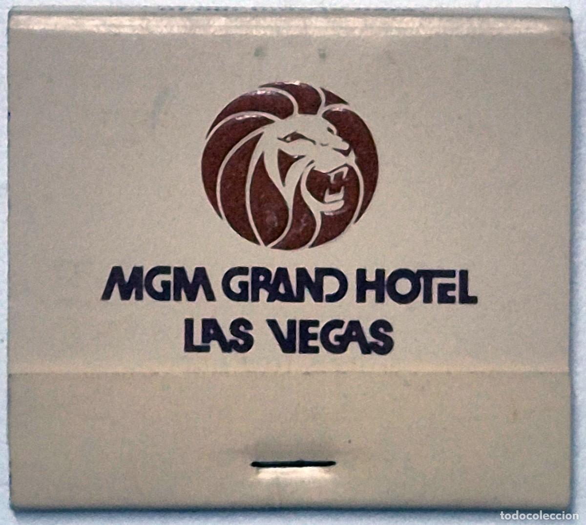 Cajas de cerillas: Caja de cerillas USA. MGM Grand Hotel (Las Vegas) D&eacute;cada de los 60/70. Completa