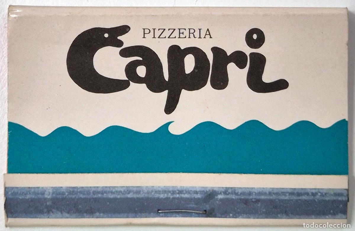 Cajas de cerillas: Caja de cerillas Jap&oacute;n. Capri pizzeria (Tokio) D&eacute;cada de los 60/70. Completa