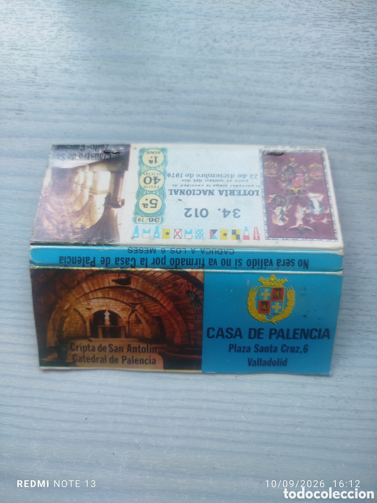Cajas de cerillas: CAJA CERILLAS .Casa Palencia en Valladolid 1970