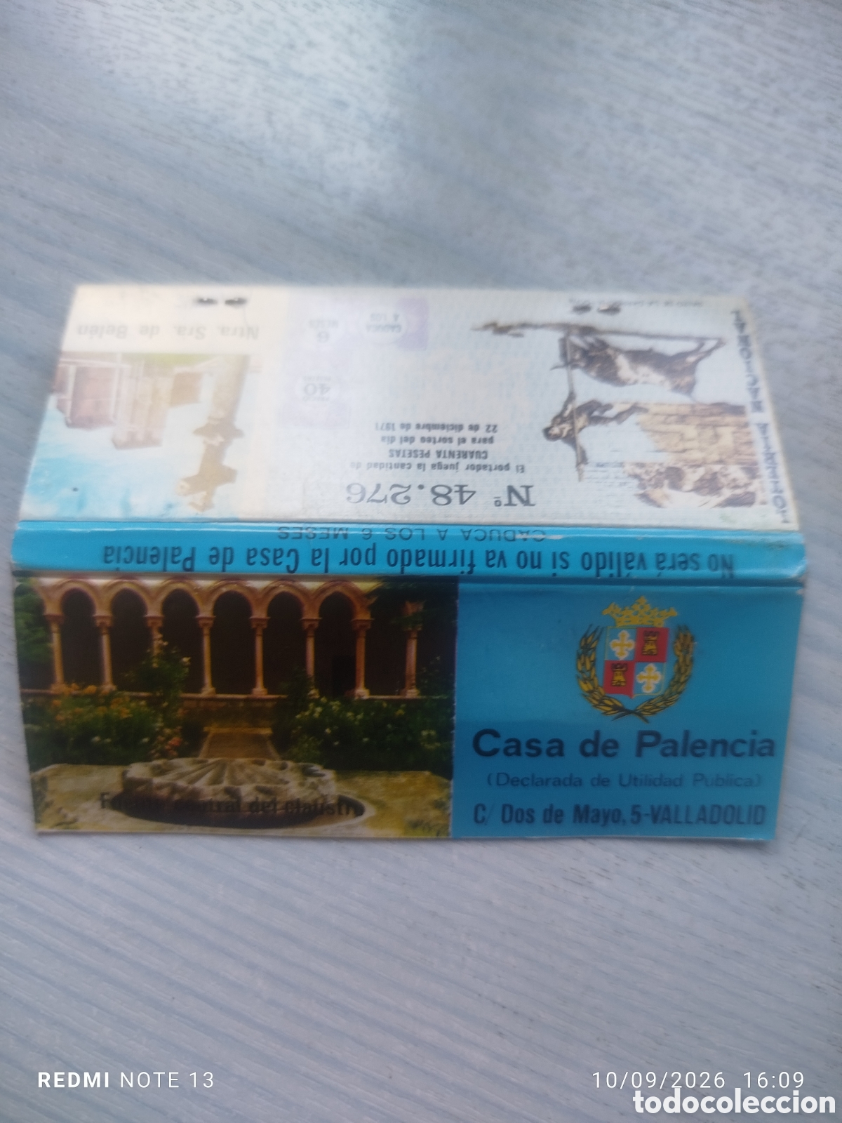 Cajas de cerillas: CAJA CERILLAS .Casa Palencia en Valladolid 1971