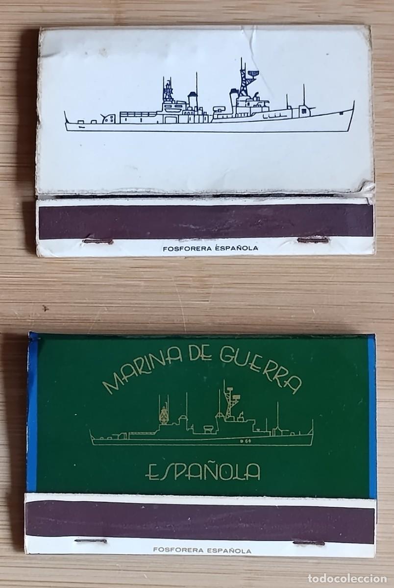 Cajas de cerillas: Lote 2 libretas de cerillas Armada Espa&ntilde;ola Fosforera Espa&ntilde;ola