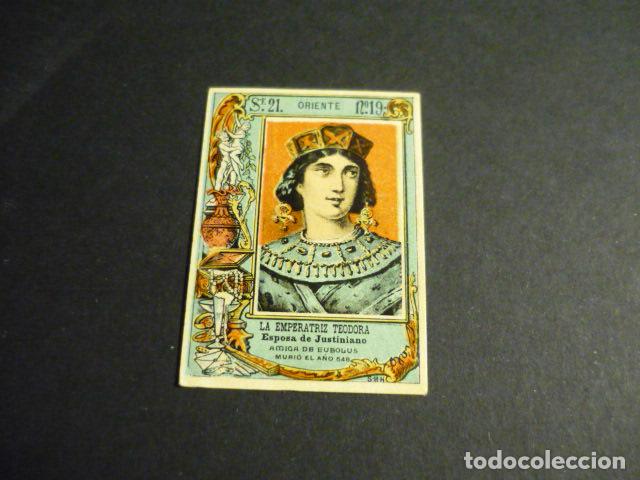 Streichholzschachteln: EMPERATRIZ TEODORA CROMO SIGLO XIX CAJA DE CERILLAS