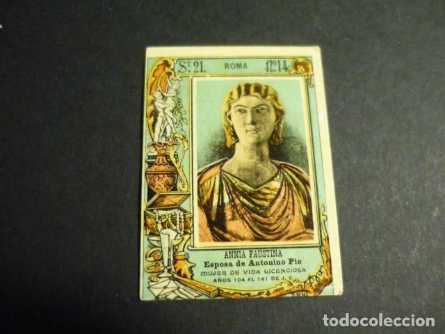 Cajas de cerillas: ANNIA FAUSTINA CROMO SIGLO XIX CAJA DE CERILLAS