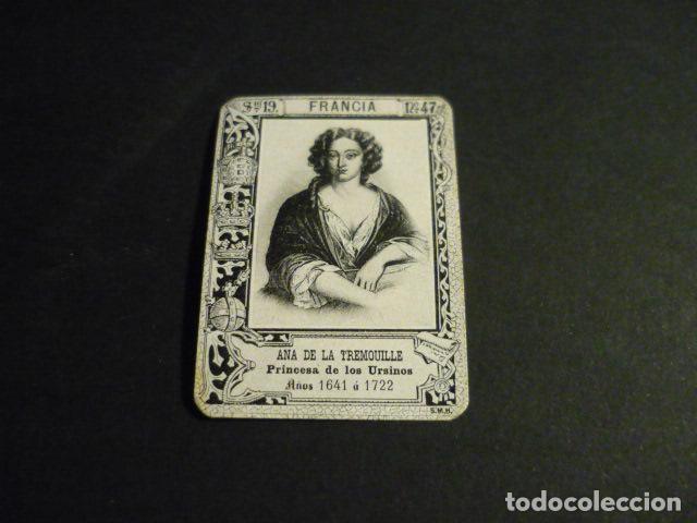Cajas de cerillas: ANA DE LA TREMOUILLE CROMO SIGLO XIX CAJA DE CERILLAS