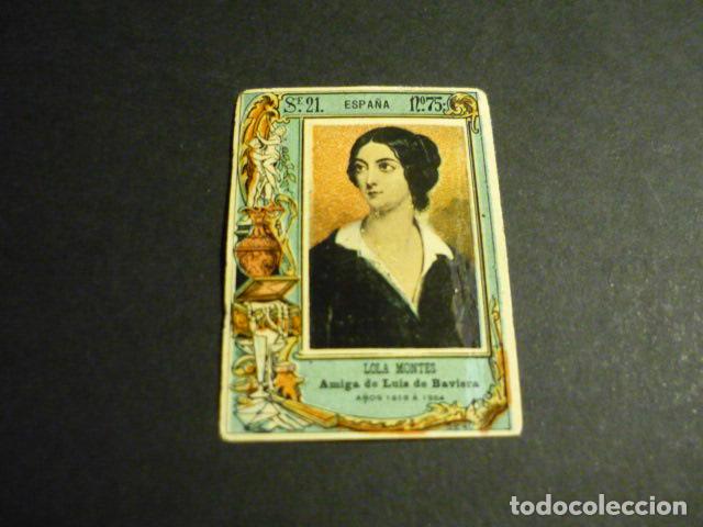 Scatole di Cerini: LOLA MONTES CROMO SIGLO XIX CAJA DE CERILLAS